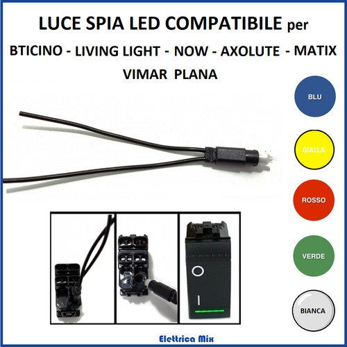 Spia led 220v bianca blu - bianca,