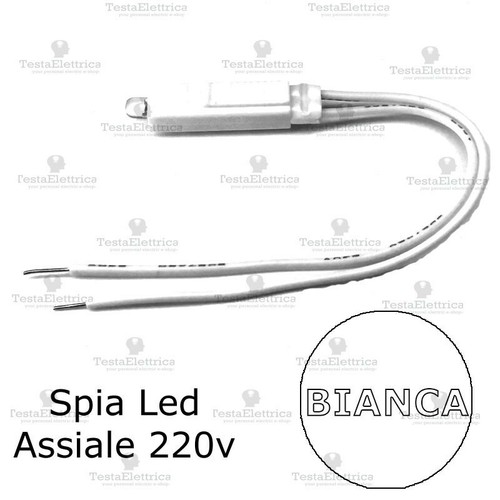 Spia led bianca - bianca, compatibile